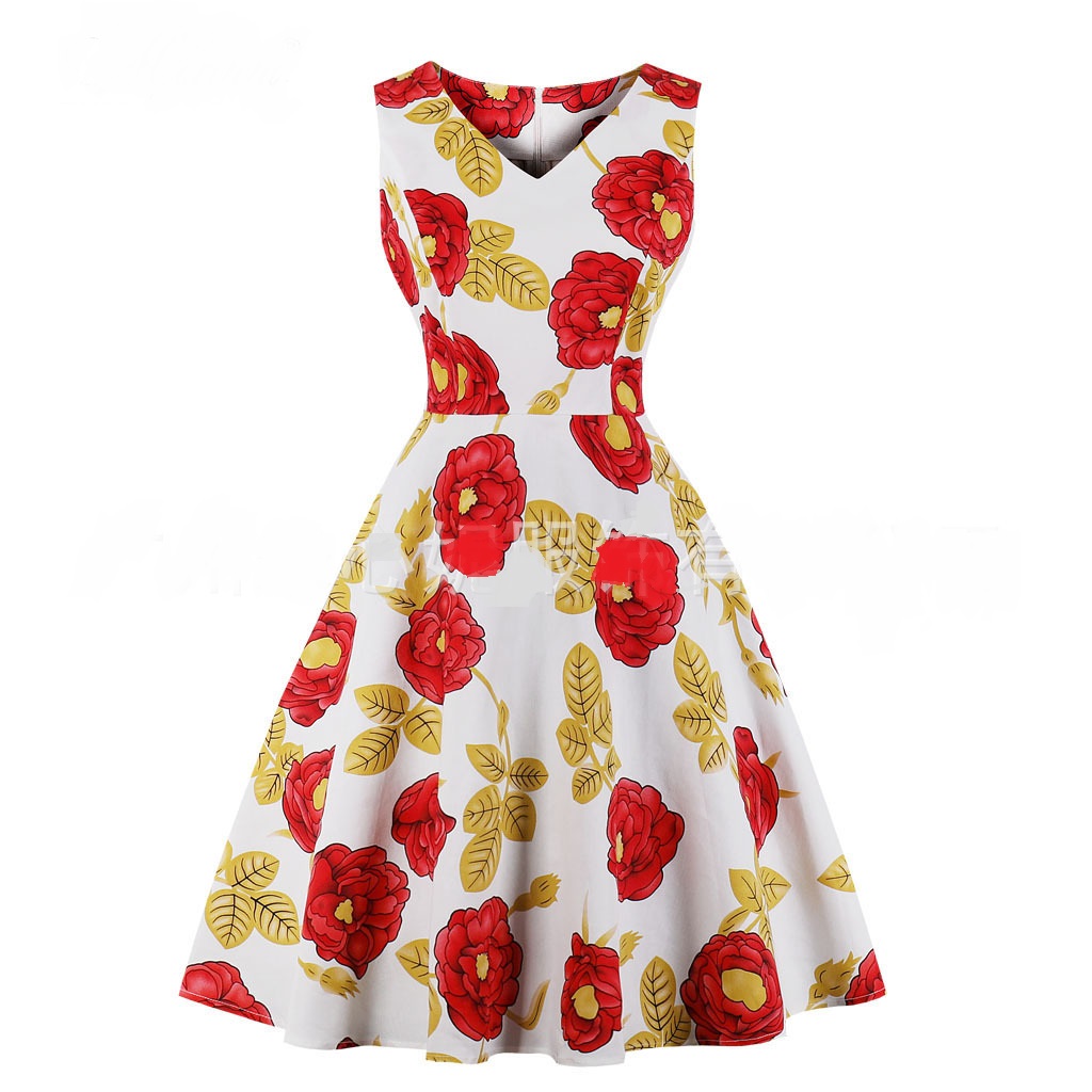 Floral print vintage dress - Kech Beauty | Flutterwave Store