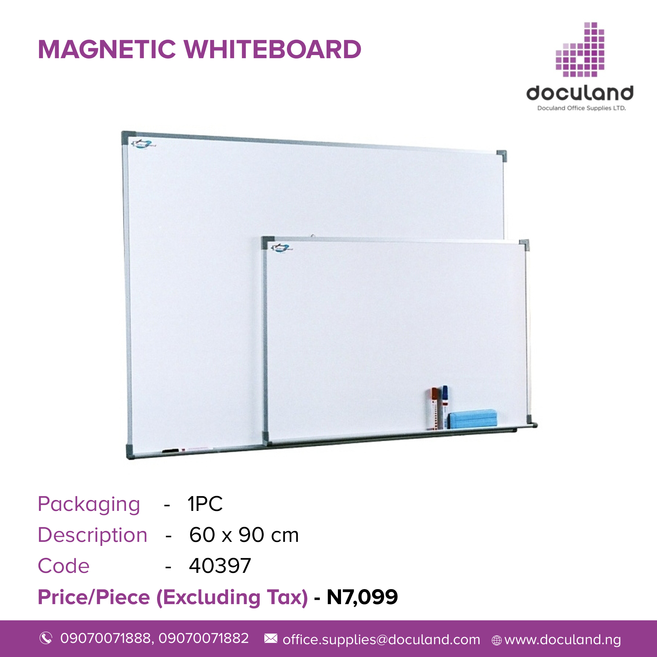 Magnetic Whiteboard - DoculandNigeria | Flutterwave Store